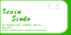 kevin simko business card